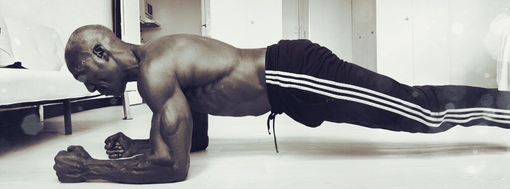 zensei in plank position